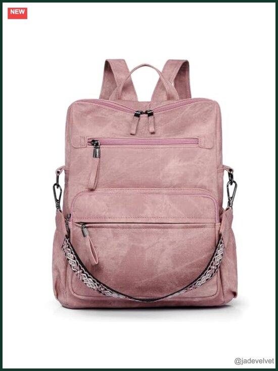 PU Leather Convertible Backpack Purse for Women Travel Work Shoulder Bag main image 5